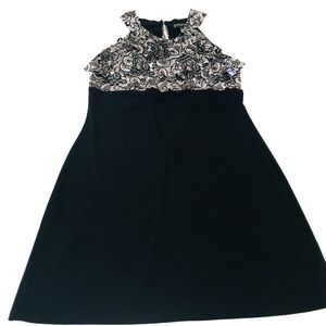 ENFOCUS STUDIO ruffle top dress size 14 B/W